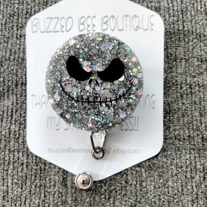 Nightmare before Christmas Jack Skellington Retractable Name Badge Reel ID Holde